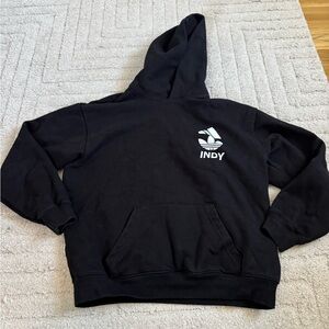 Adidas Black Hoodie with White Design